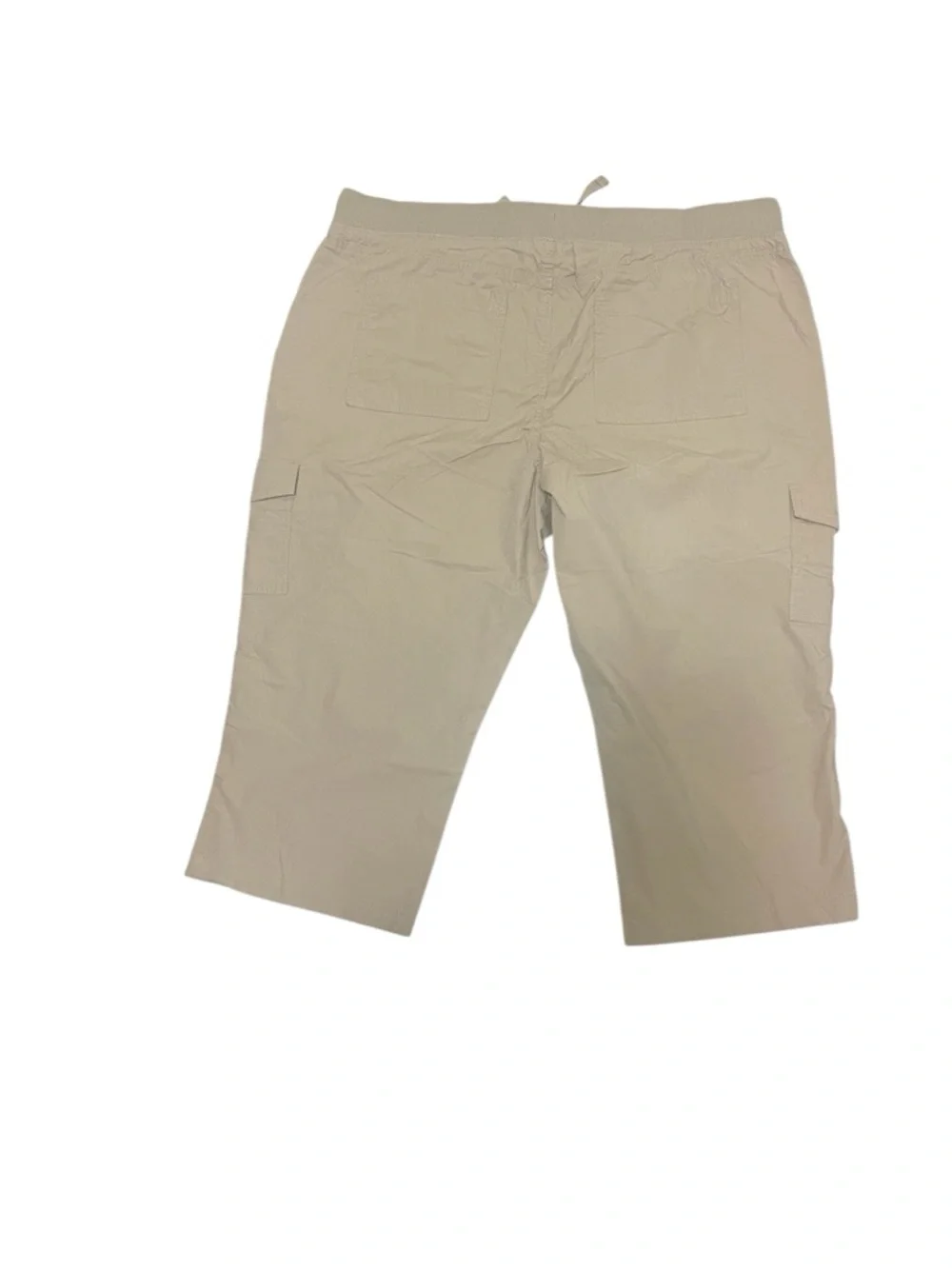 ST. JOHN’S BAY MID RISE CARGO CAPRI PANTS WOMENS BISCOTTI BEIGE COLOR SIZE 3X
